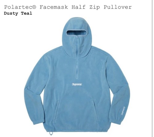 Supreme/Polartec Half Zip Facemask Pullover Blue M - *ORDER