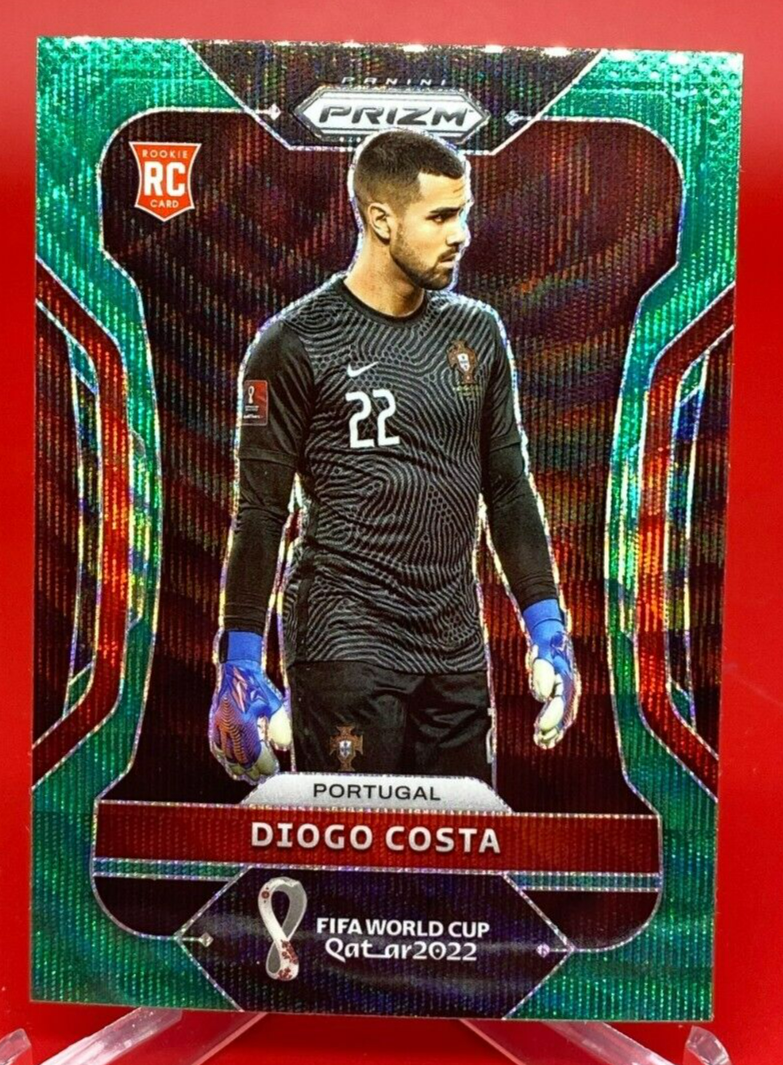 Diogo Costa Panini Prizm 2022 FIFA World Cup Green Wave Rookie RC