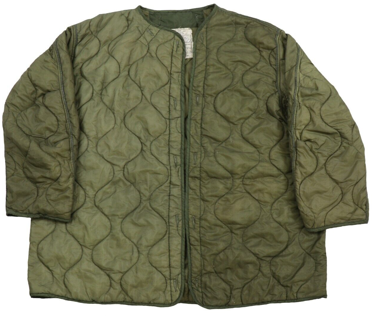 Large - US Military OD Extreme Cold Weather Quilted Parka Liner