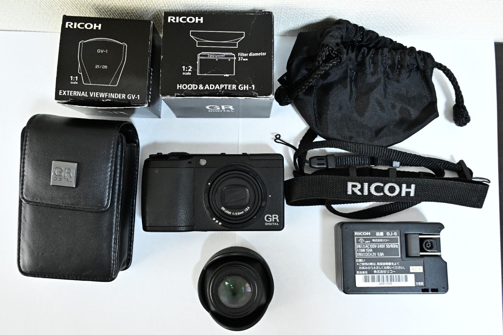 Ricoh GRII Digital GR II Compact Camera w/ wide angle lens finder