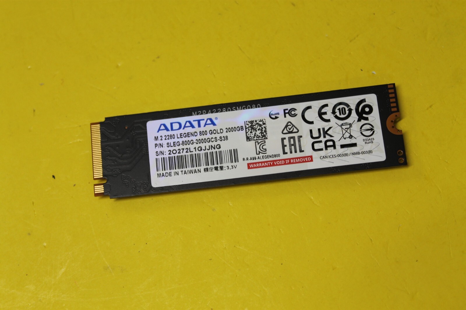 ADATA LEGEND 800 GOLD 2TB Gen4x4 M.2 2280 NVME SSD Solid State