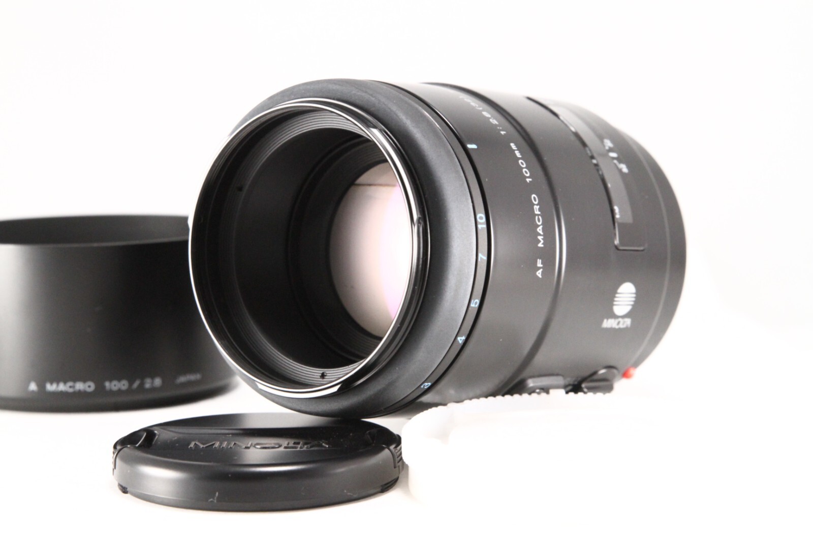 EXC+++] MINOLTA AF 100mm F2.8 MACRO w/Caps&Hood Primed for Sony A