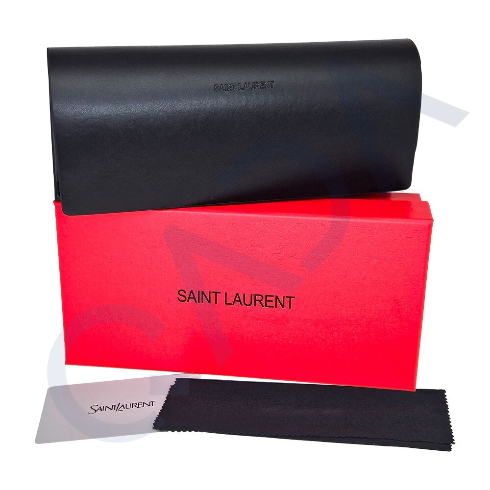 YSL Saint Laurent Semi Hard Leather Case for Eyeglasses Sunglasses