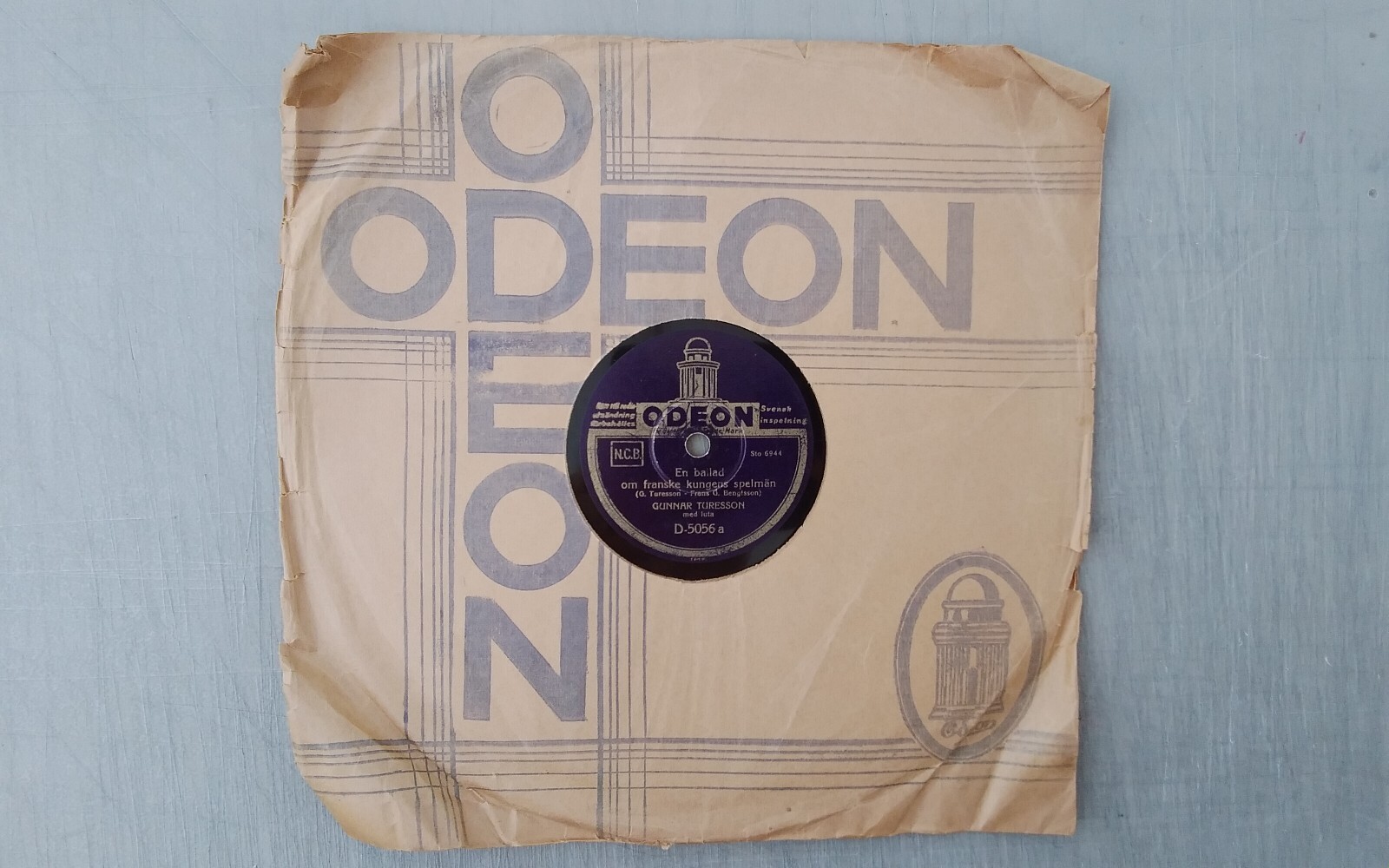 Gunnar Turesson 78rpm Single 10-inch Odeon Records #D-5056 En