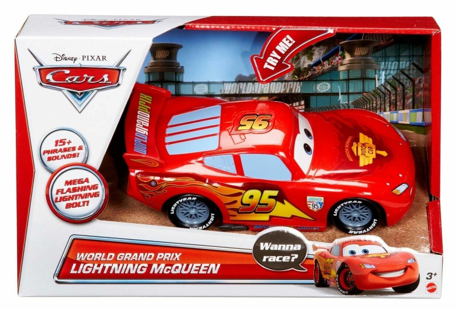 NEW Disney's Pixar Cars Lightning McQueen Talking Vehicle Lights