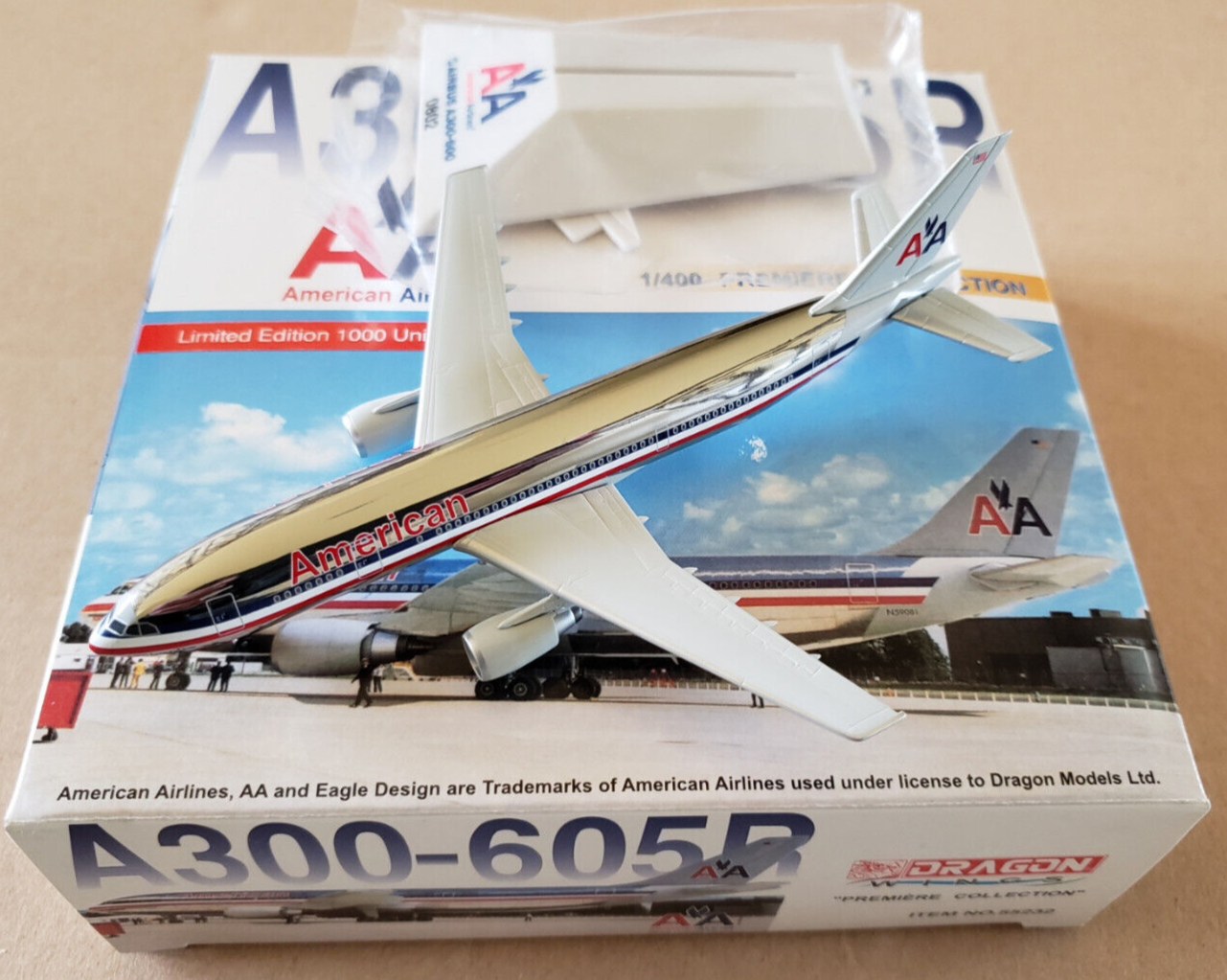1:400 Airbus A300B4-605R American Airlines N59081 Dragon Wings | eBay