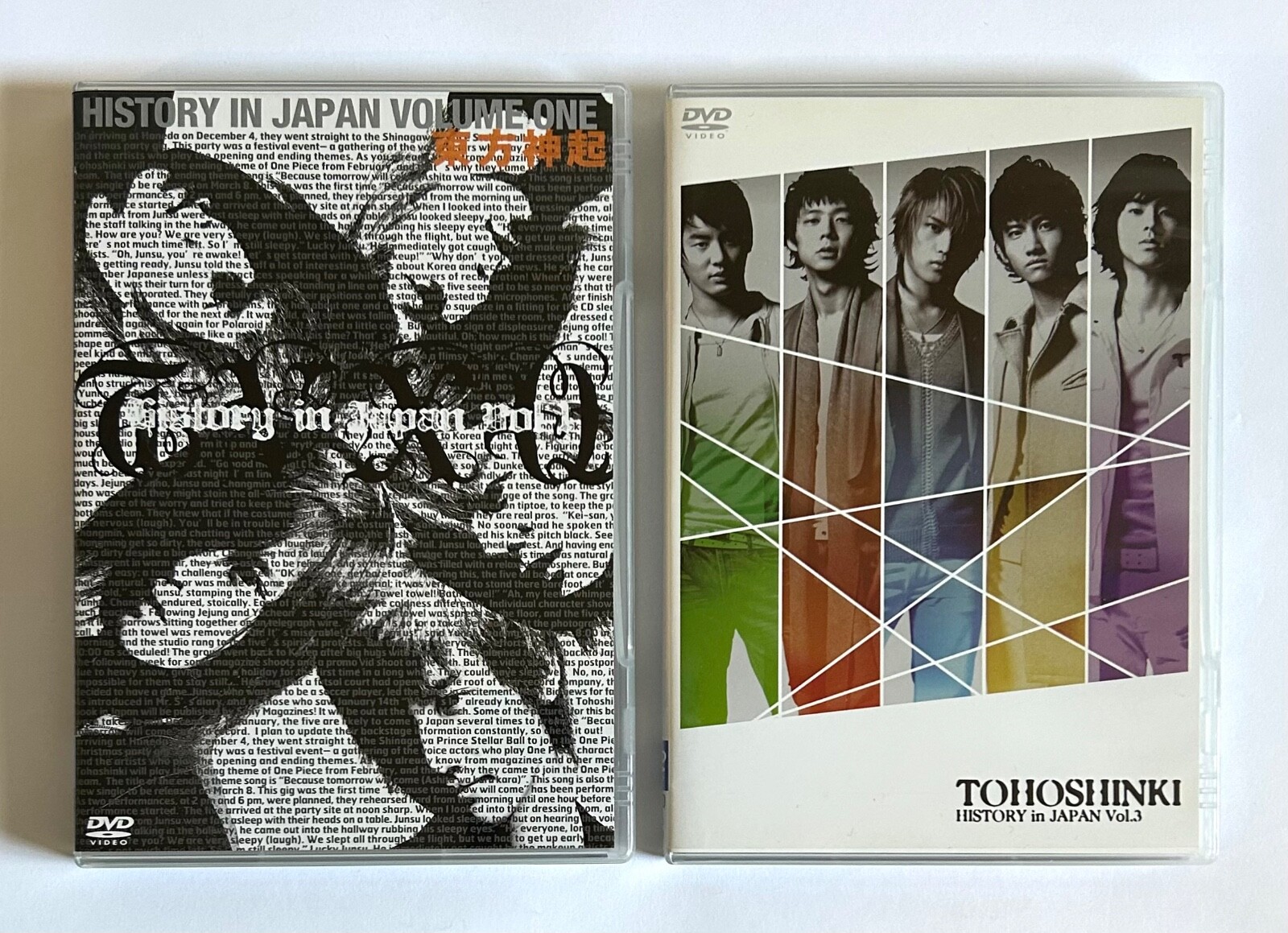 TOHOSHINKI TVXQ 東方神起 HISTORY IN JAPAN Vol.1 & 3 JAPAN DVD lot