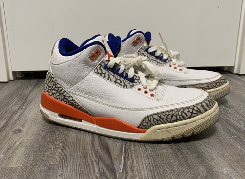 Nike Air Jordan 3 Retro Knicks Mens Size 8.5 136064-148 Sneaker