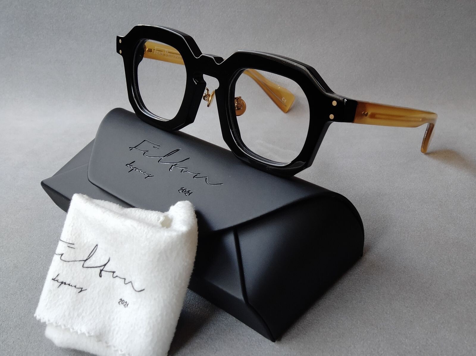 JEAN PHILIPPE JOLY × Filton Couture Eyeglasses Col.1 Black x Light