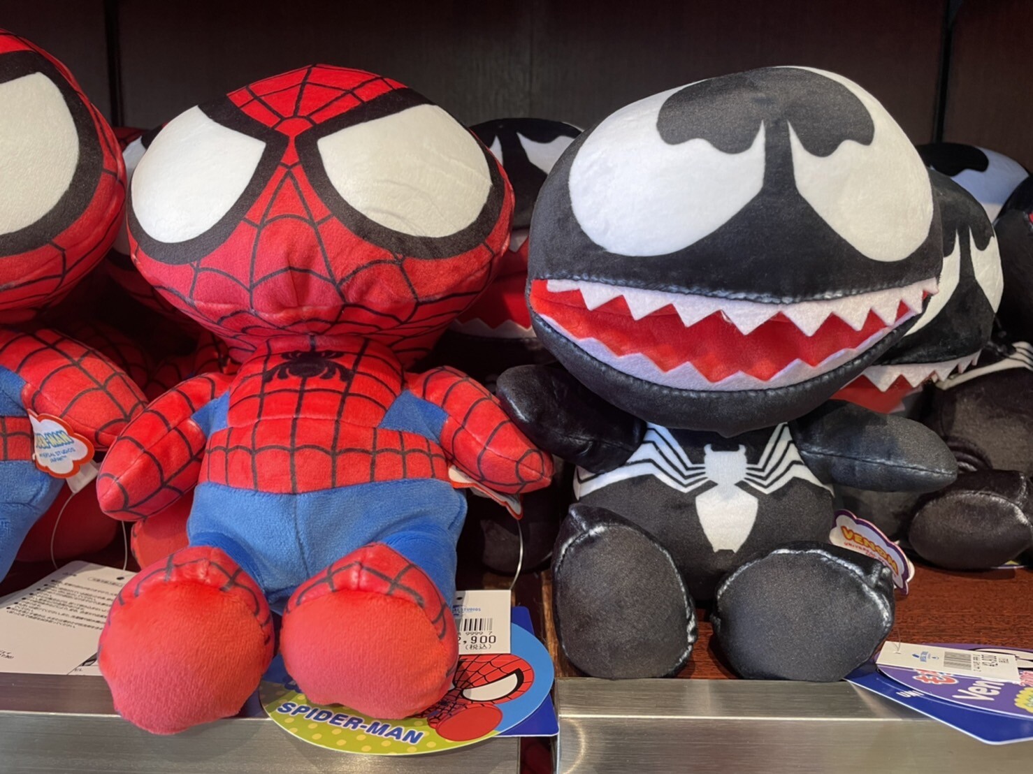 USJ Spider-Man Venom Plush doll set jiggly Universal Studios Japan