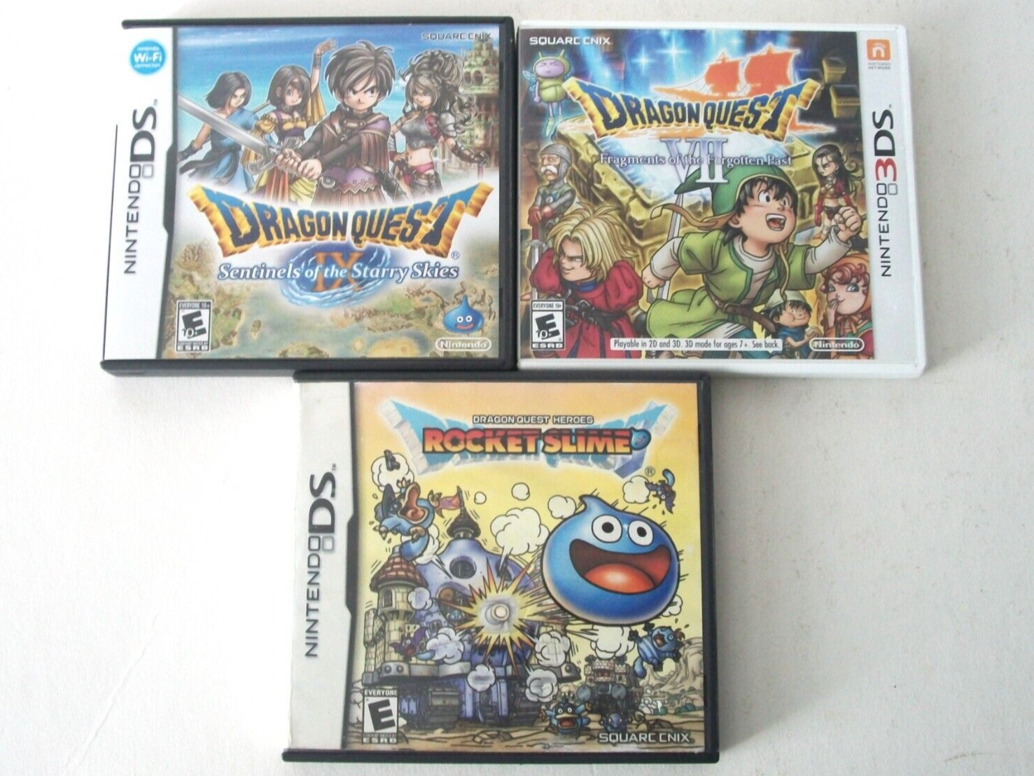 Nintendo DS 3DS Dragon Quest Games Lot IX VII 9 Sentinels Heroes