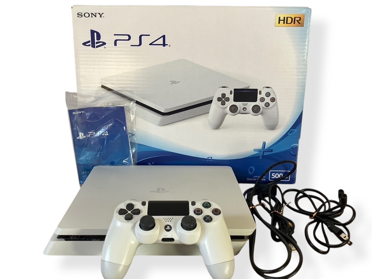 Sony PlayStation 4 PS4 CUH-2200A Slim Glacier White Game Console