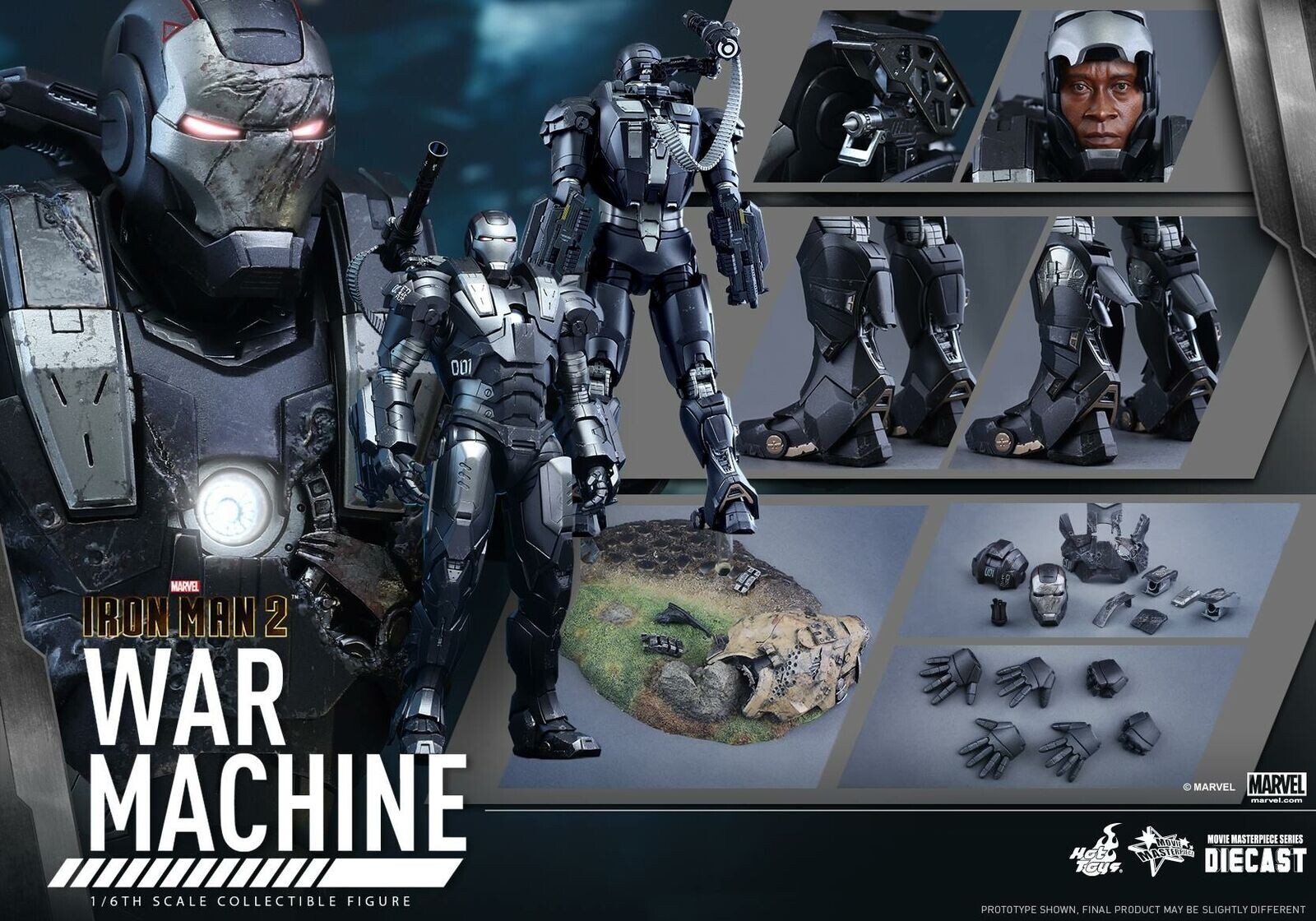 1/6 Hot Toys MMS331-D13 Iron Man 2 War Machine Diecast ~ New