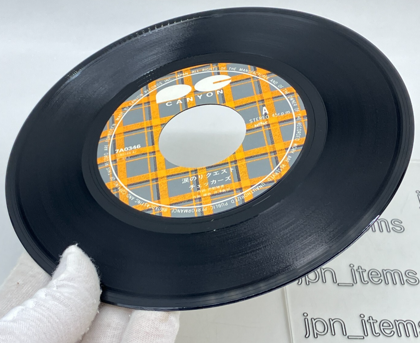 The Checkers 2nd Single Namida no Request Vinyl Record 1984 Japan