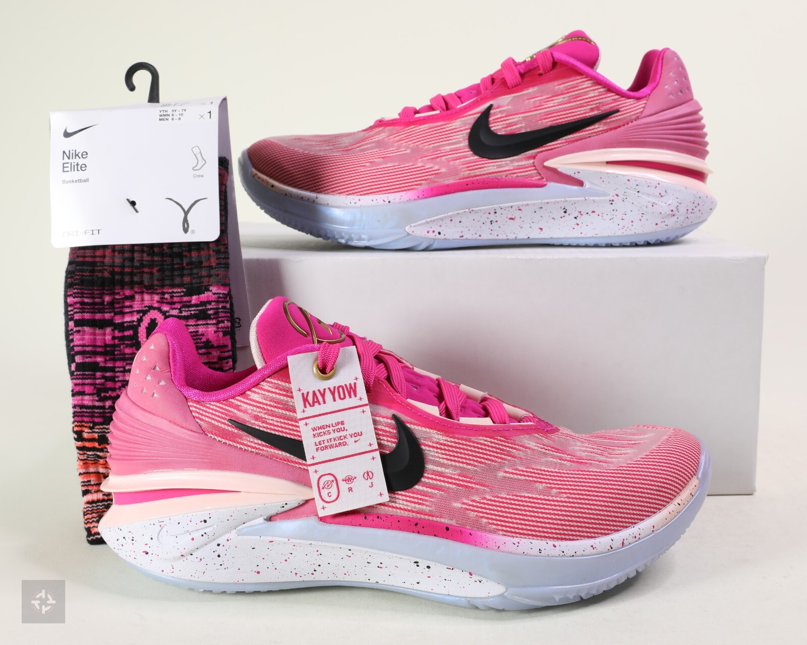 Nike Air Zoom G.T. Cut 2 Kay Yow PE Pink Rose Shoes Men's Size 8