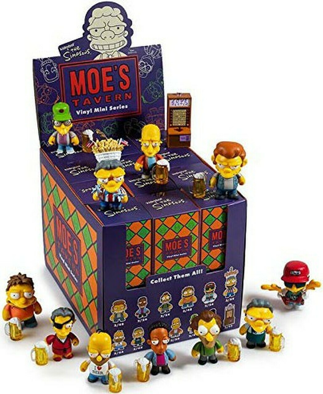 Kidrobot The Simpsons Moe's Tavern Mini Series Blindbox ONE Random