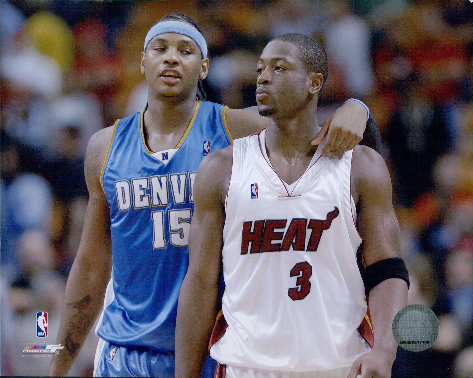 Carmelo Anthony and Dwyane Wade NBA Licensed Unsigned 8x10 Glossy