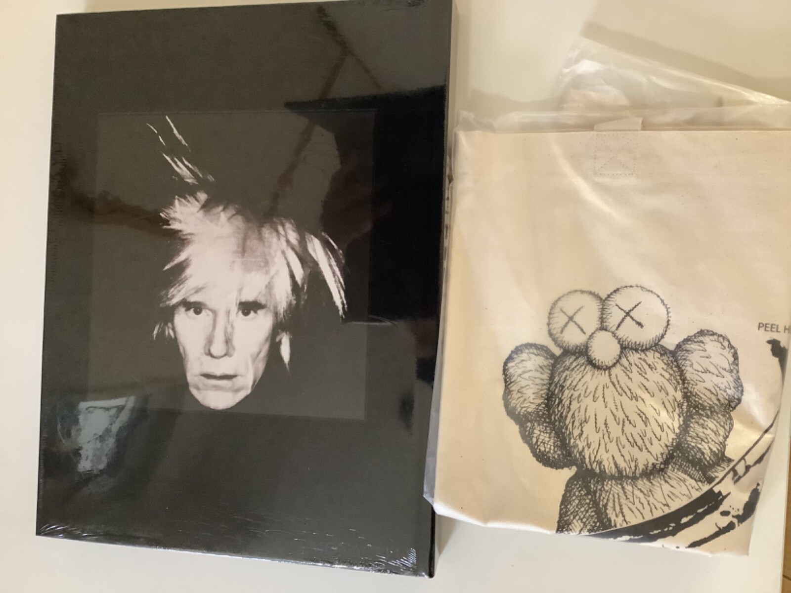 Authentic Kaws x Andy Warhol art book with tote bag new | eBay