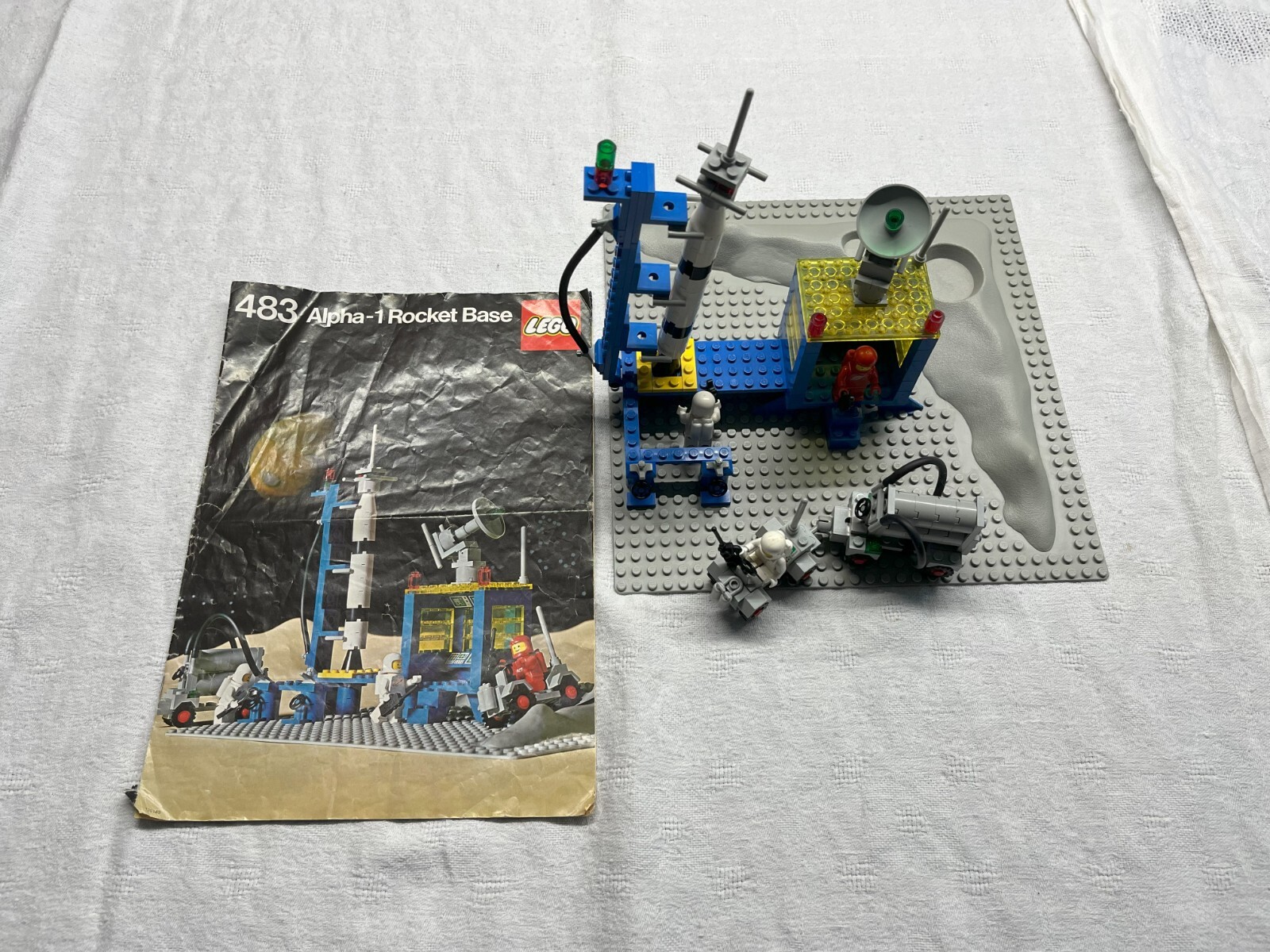 LEGO VINTAGE SPACE #483 ALPHA-1 ROCKET BASE 1978 100% COMPLETE