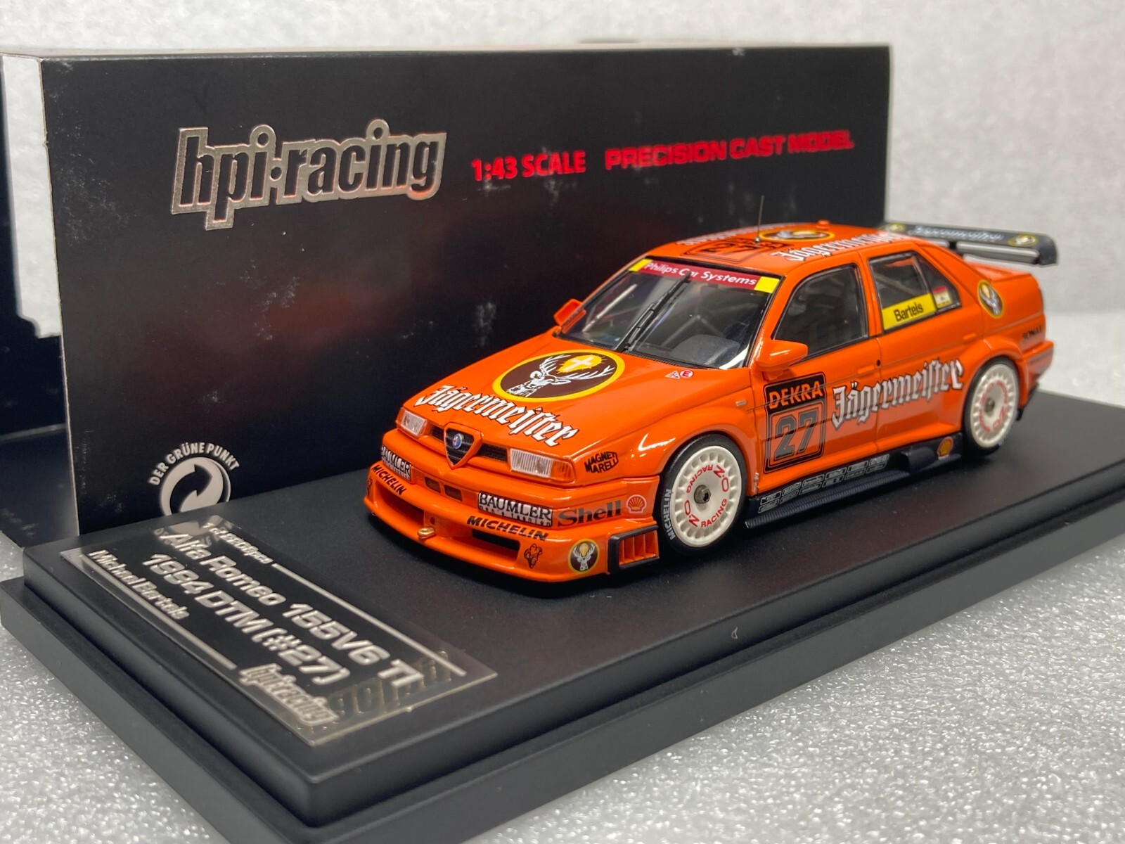 HPI Racing 1/43 8078 ALFA ROMEO 155 V6 TI #27 Jägermeister 1994