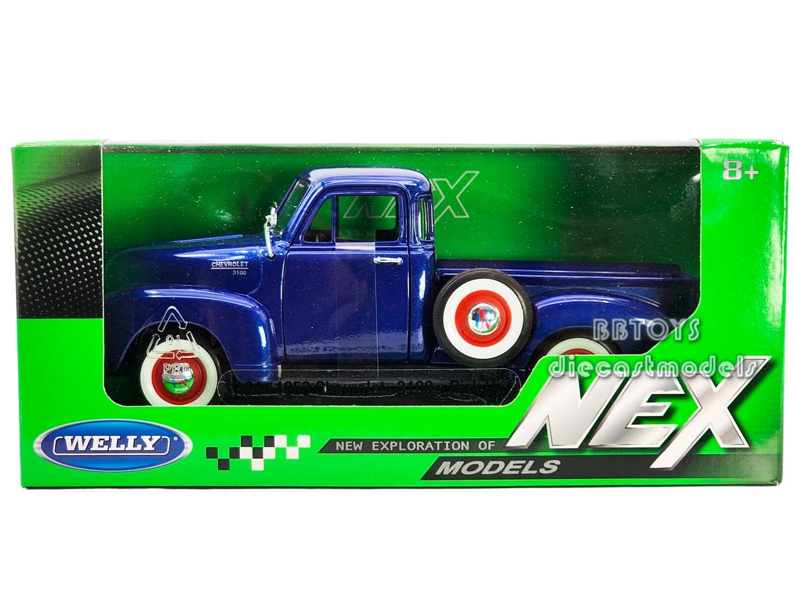 1953 CHEVROLET 3100 PICK UP BLUE 1/24 DIECAST MODEL WELLY