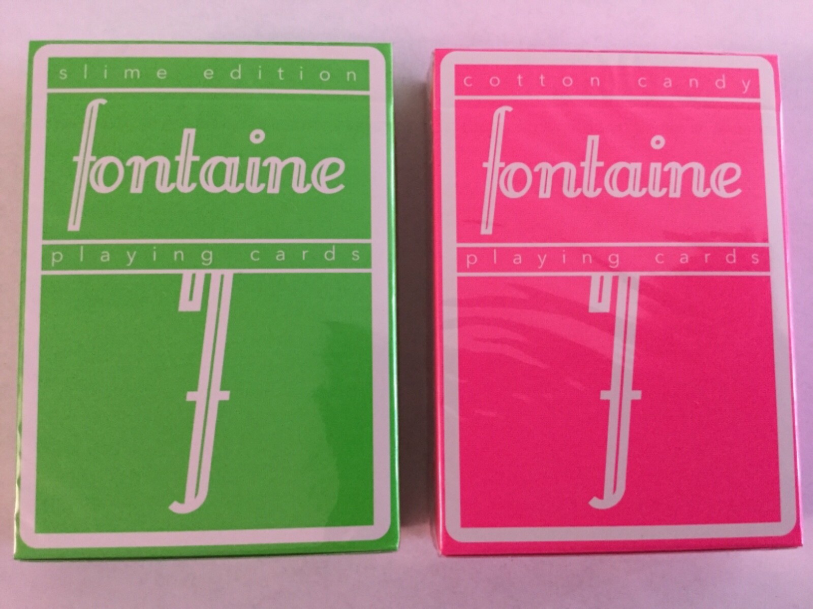 Fontaine - Slime & Cotton Candy. - 2 Playing Cards Deck Set - Neon