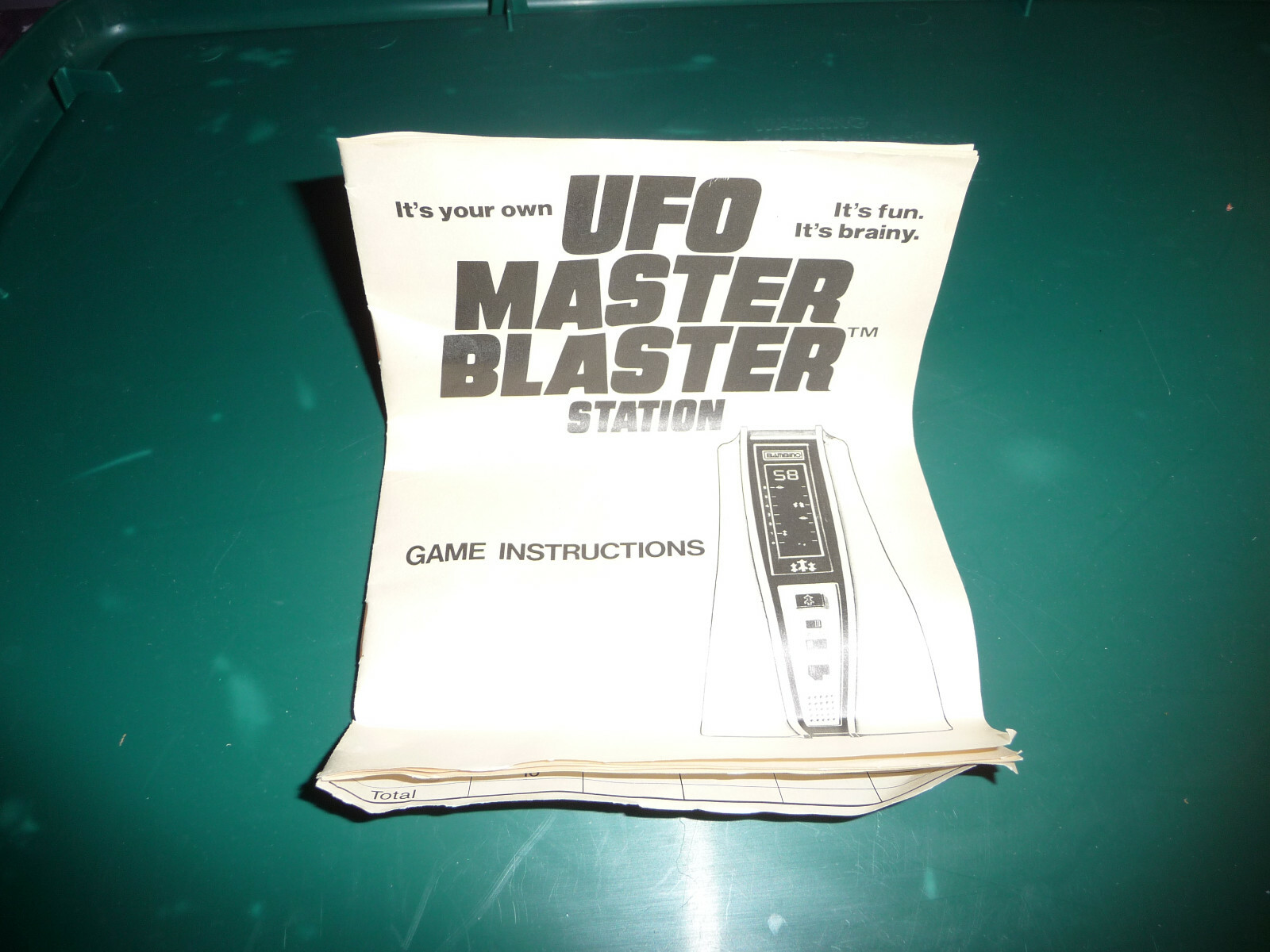 UFO Master Blaster Station Bambino Handheld Electronic game manual