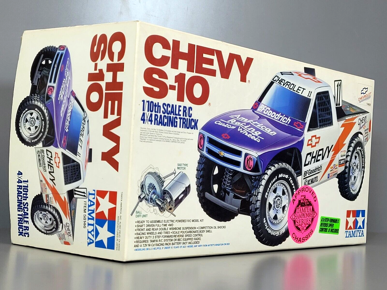 Rare Vintage New Tamiya 1/10 R/C Chevrolet Chevy S-10 4x4 Racing