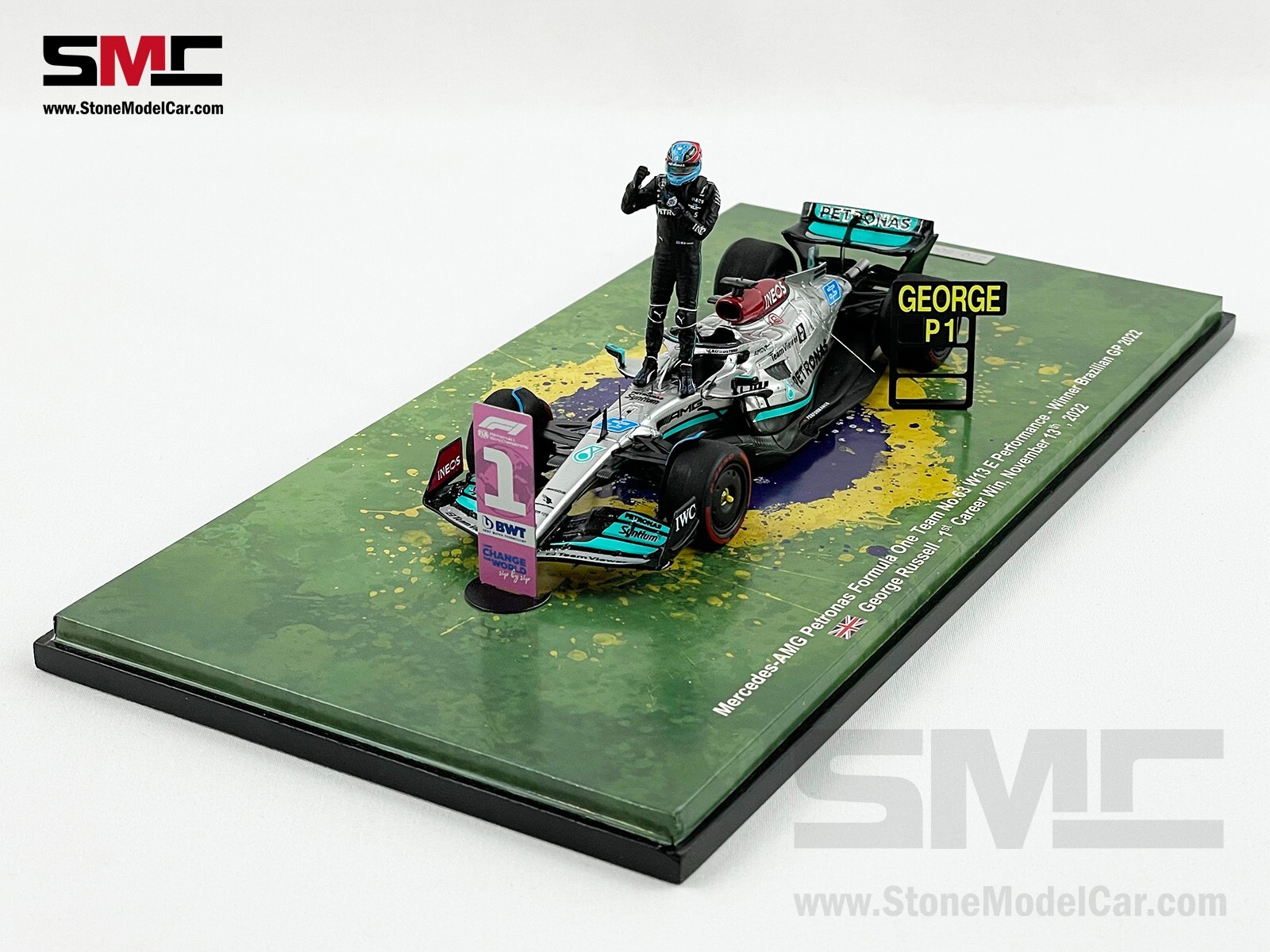 Mercedes F1 W13 #63 George Russell Brazil GP 2022 1st Win Spark 1