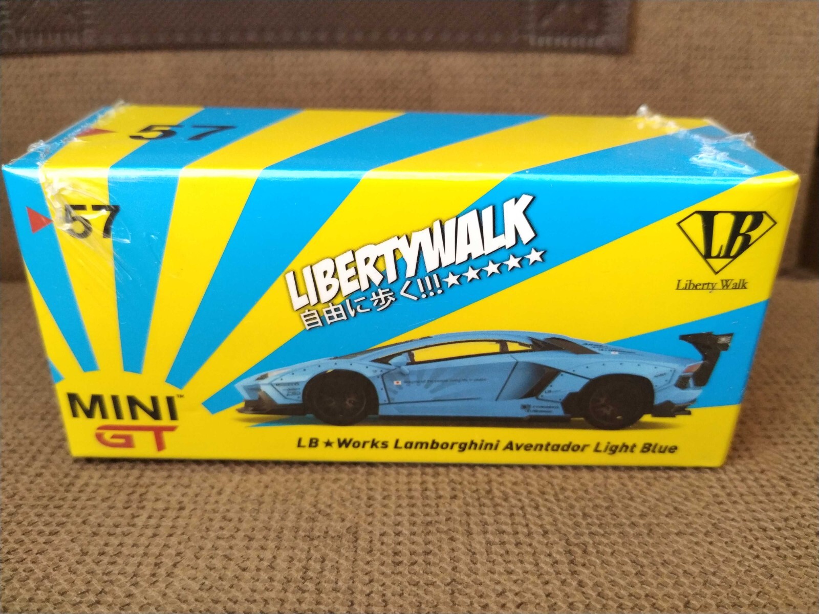 MINI GT 57 LBWK Lamborghini Aventador Light Blue LHD Asia version