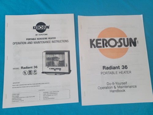 KEROSUN RADIANT 36 - TOYOTOMI OWNERS MANUAL PARTS/OPERATION