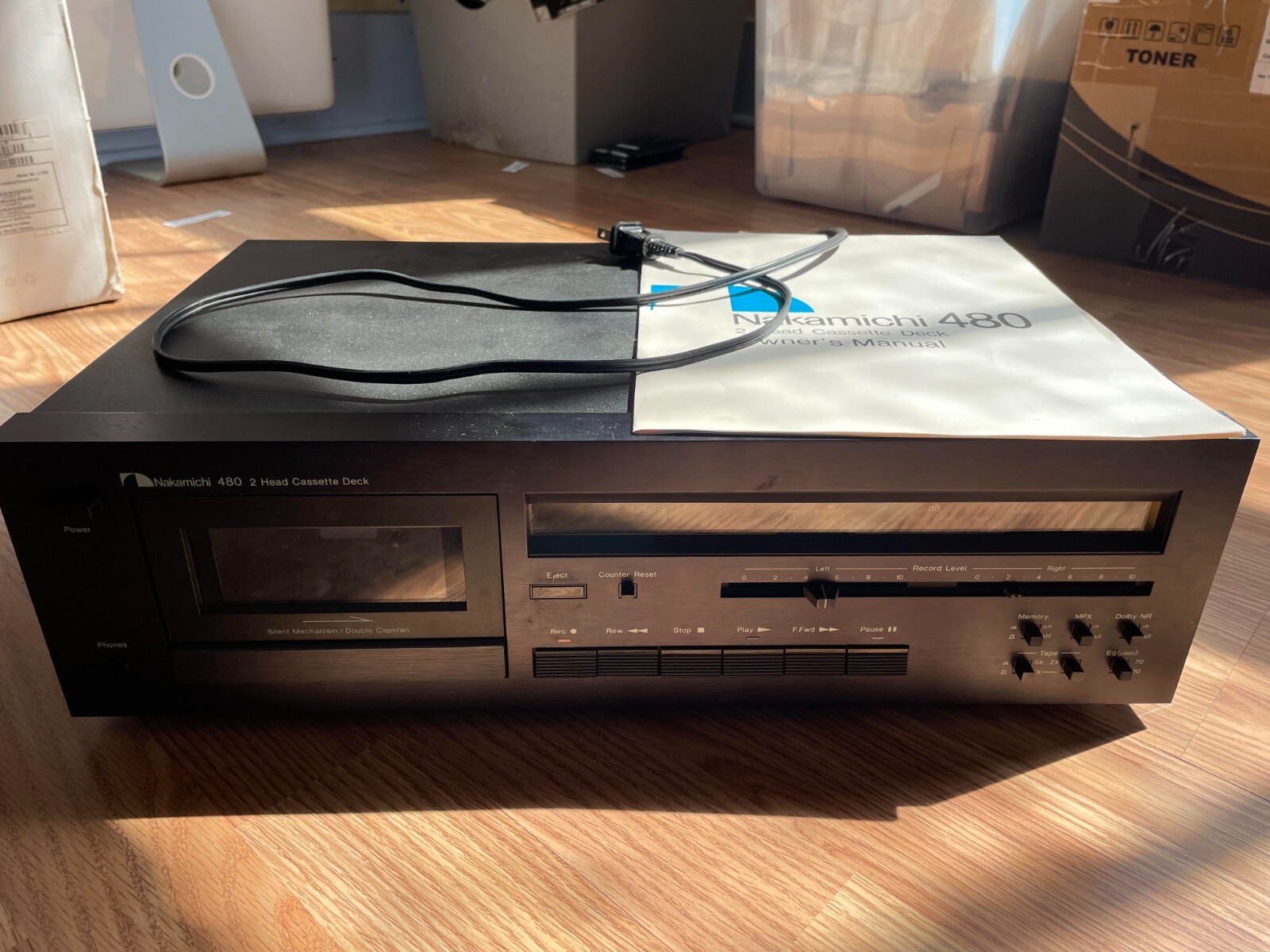 Nakamichi 480 2 Head Black Cassette Deck Looks good and untested