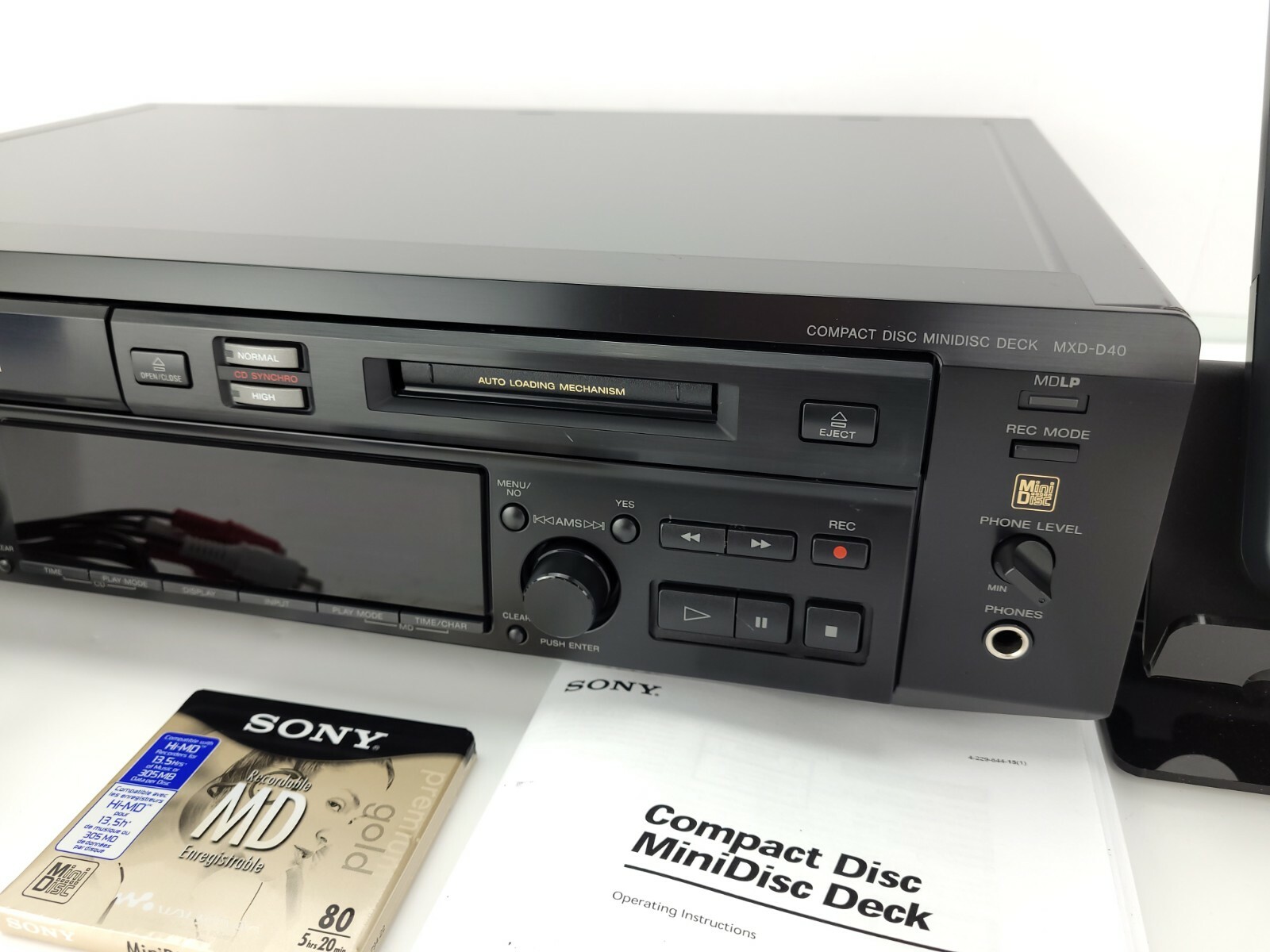 Sony MXD-D40 CD to MiniDisc MD Recorder Player Deck w/ Remote