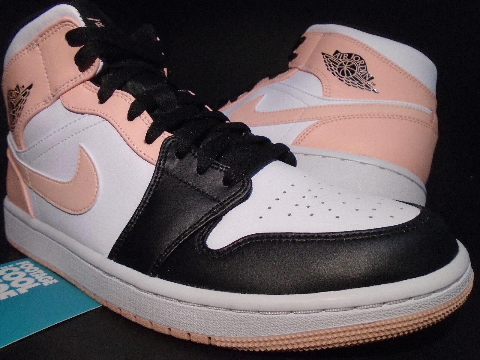 NIKE AIR JORDAN 1 RETRO MID I WHITE ARCTIC ORANGE BLACK TOE