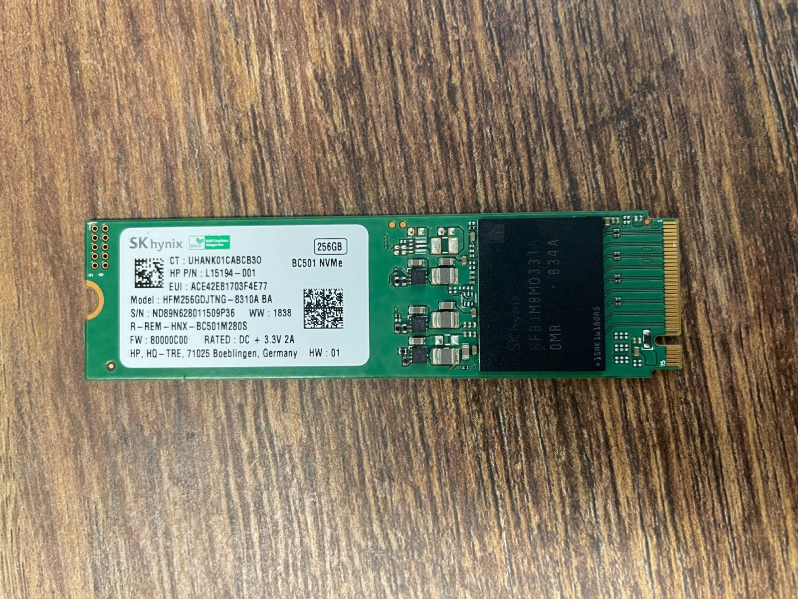 も*ふ様 SKhynix hfm256gdjtng 8310a BA (10枚) Hynix HFM256GDJTNG