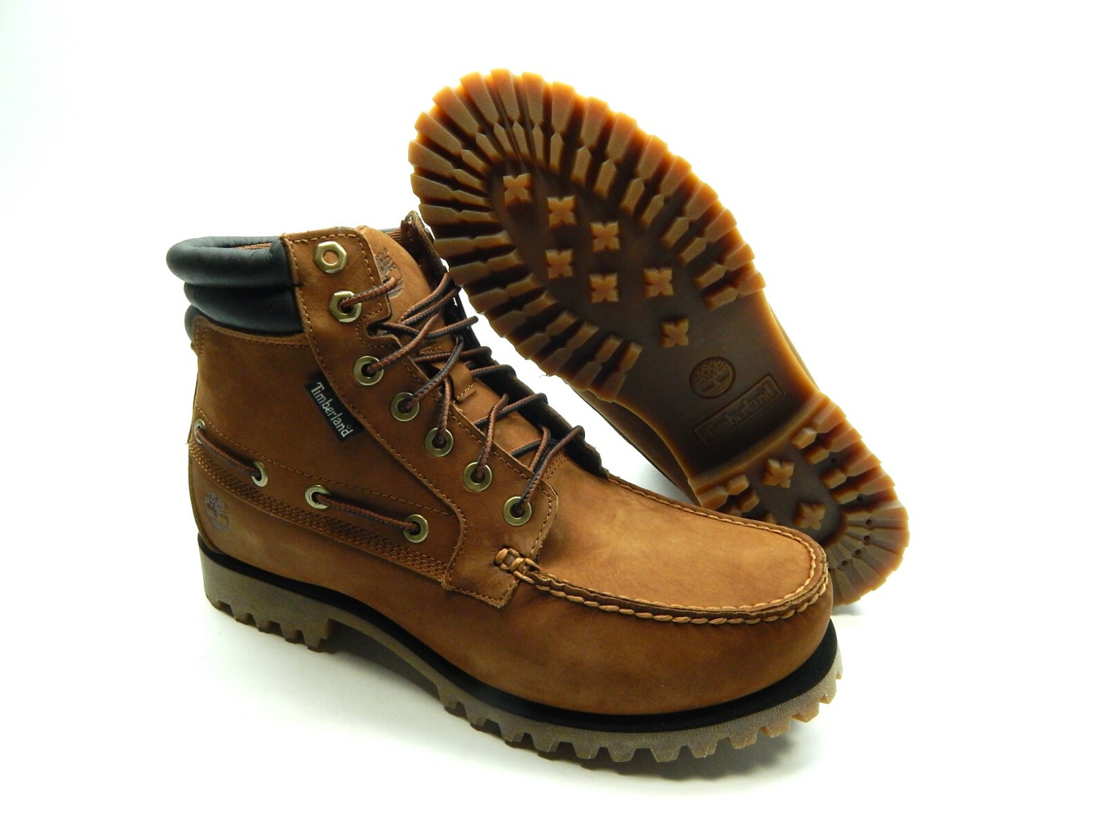Timberland Oakwell 7 eye Moc toe Rust Nubuck Men boots size 8 | eBay
