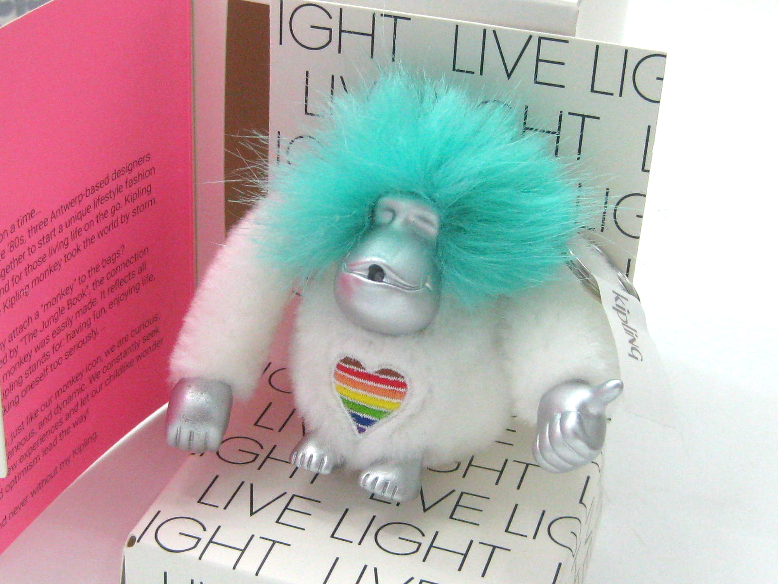 Kipling Live Light Pride Monkey Keychain Bag Charm K15081 PR6