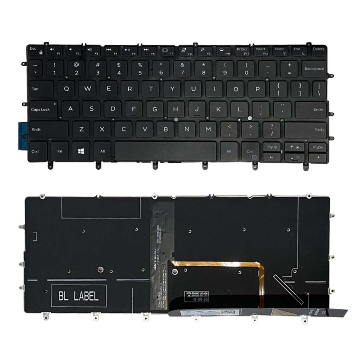 Laptop Keyboard for Dell XPS 13 9305 9370 9380 9317 P82G Black US