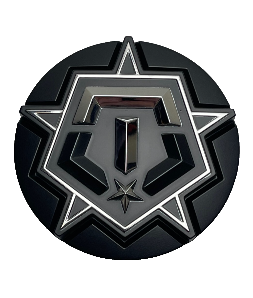 TIS Matte Black/Chrome Snap In Center Cap (Middle Portion Only