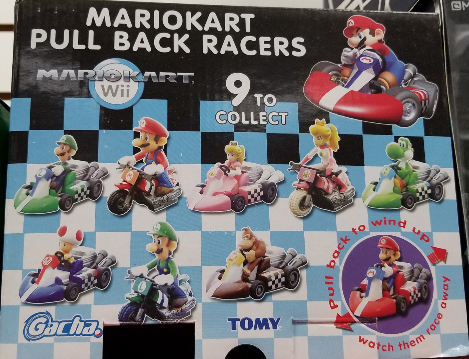 TOMY GATCHA MARIO KART WII PULL BACK RACER RANDOMLY SELECTED | eBay