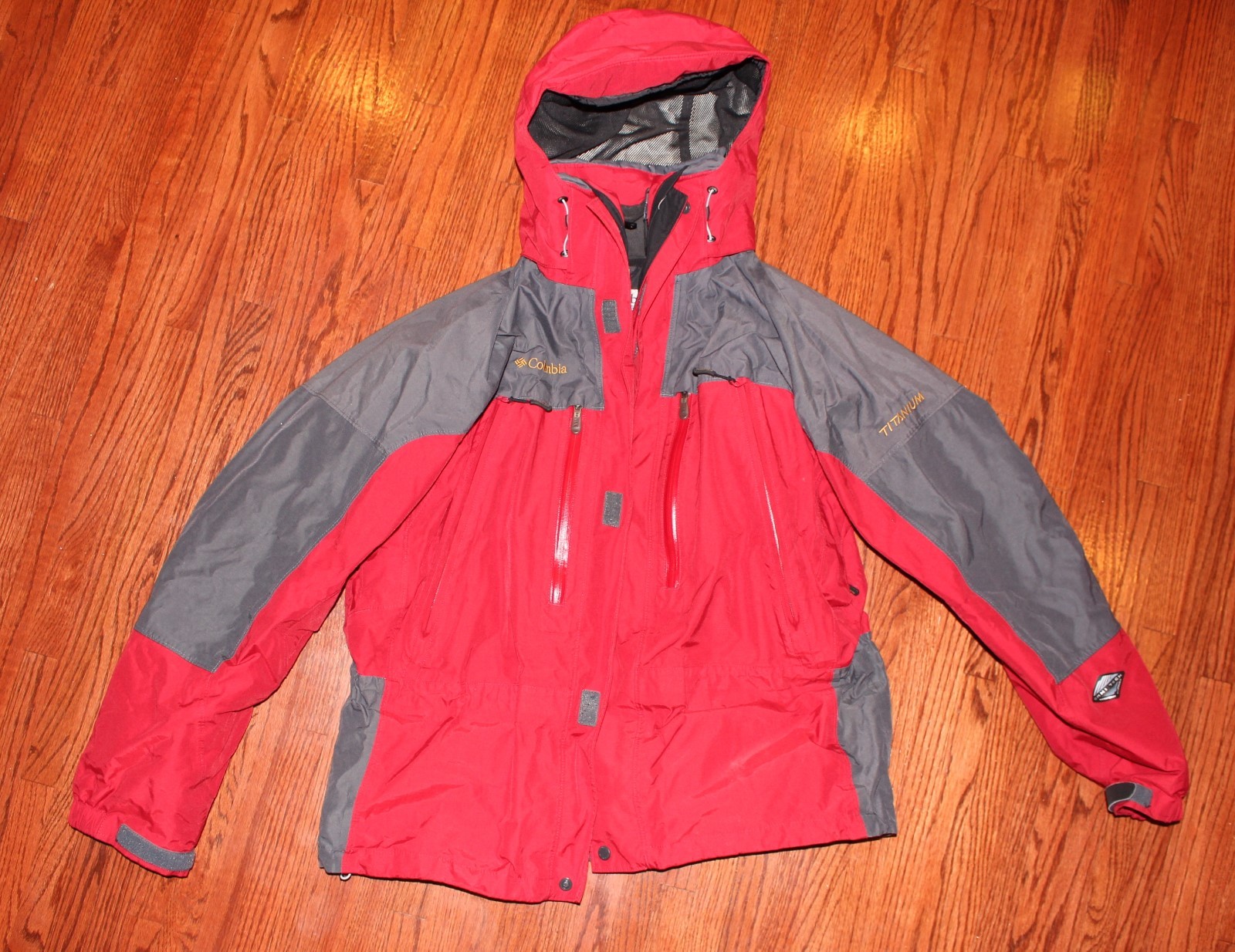 Columbia Titanium Interchange Men's Large 3 in 1 Coat - Red, Grey