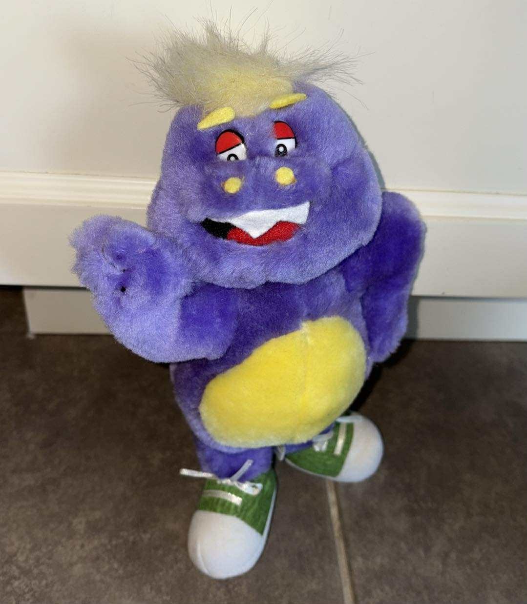 1996 Vintage Pizza Time Plush Purple Monster Mr Munch Chuck E