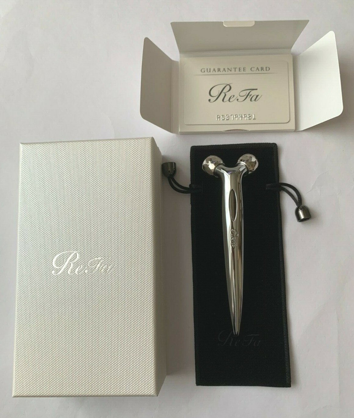 MTG ReFa SCARAT RF-SC1855B Authentic Platinum Beauty Face Roller