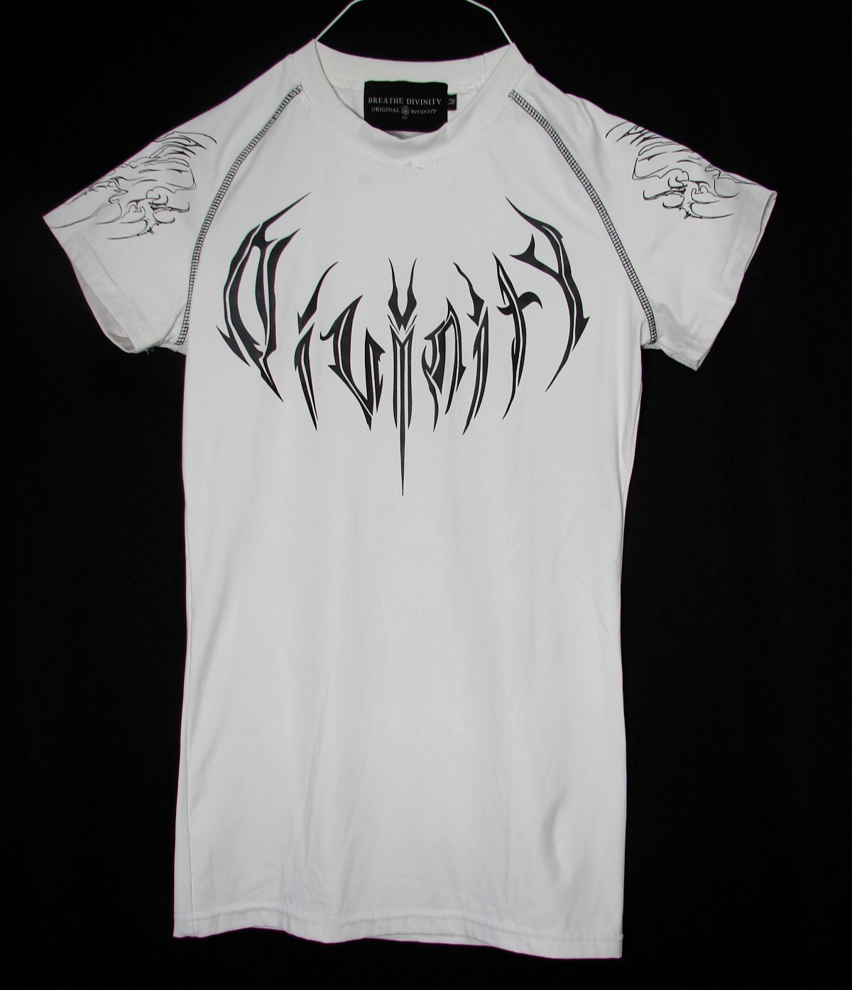 Breathedivinity Original Tribal Graphic White Compression Shirt