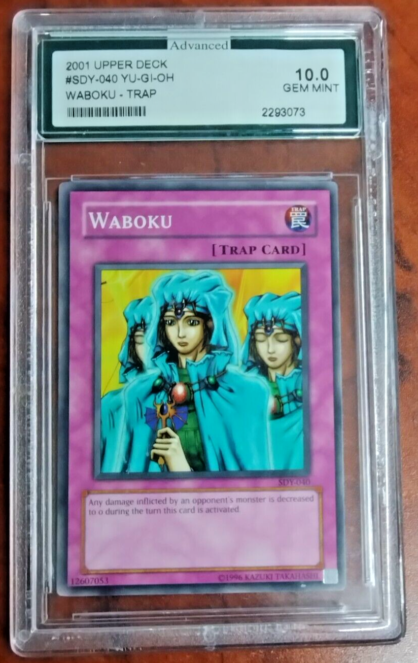 1996 Yugioh Yu-Gi-Oh Waboku Trap Card SDY-040 1st Edition Slabbed