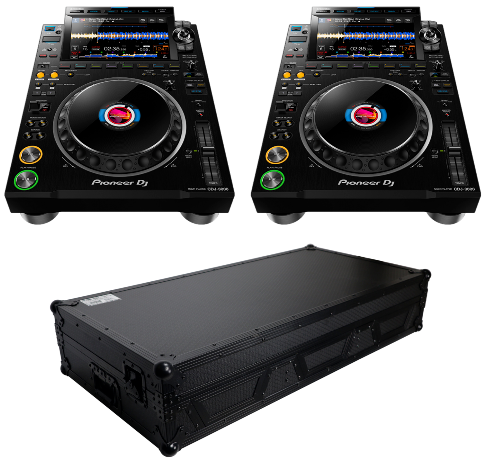 2x Pioneer CDJ-3000 Flagship RekordBox DJ Multi Player+ProX XS