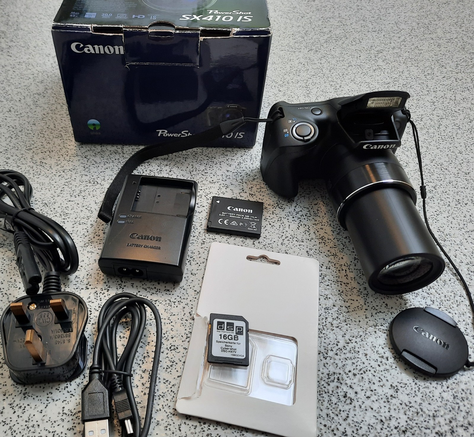 Boxed Canon PowerShot SX410 IS 20.0MP Digital Camera- Black | eBay UK