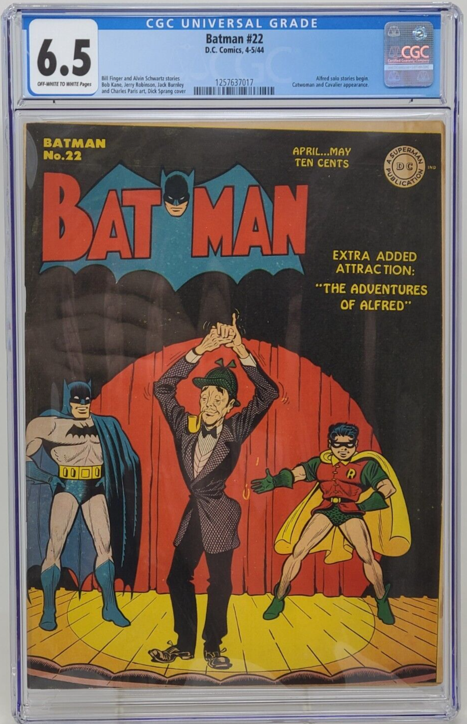 BATMAN #22 ~ DC 1944 ~ CGC 6.5 ~ 1ST ALFRED COVER | eBay
