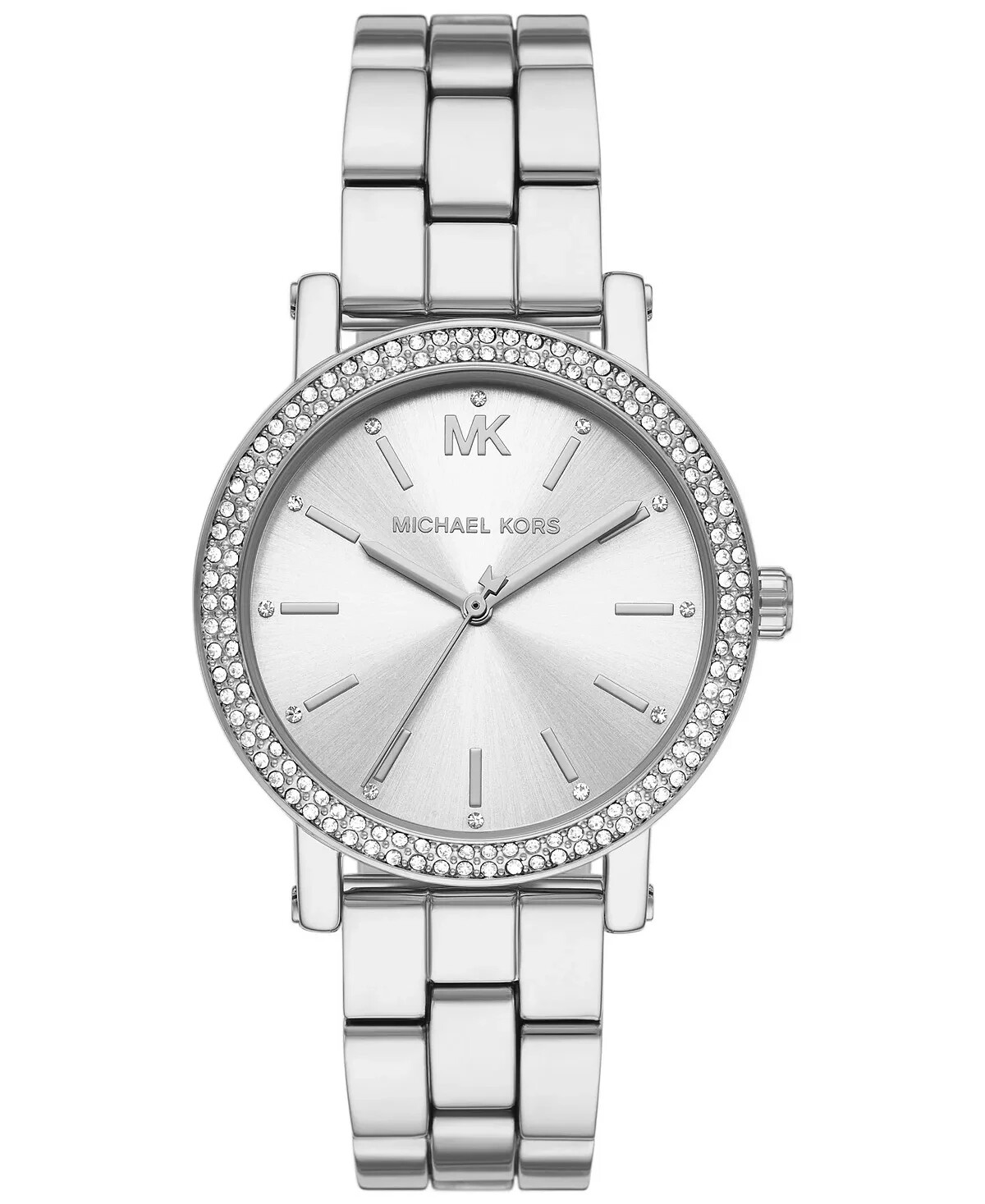 MICHAEL KORS MK7347 COREY Three-Hand Silver-Tone Alloy Watch 38mm