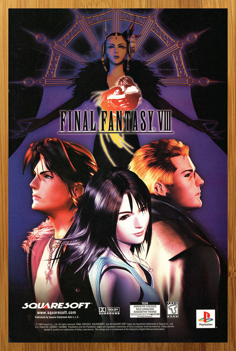1999 Final Fantasy VIII 8 PS1 Playstation 1 Print Ad/Poster